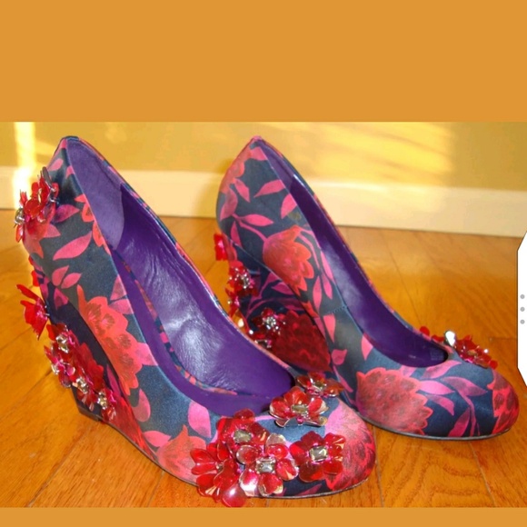 **SOLD**Tory Burch Elmira Pixie Floral Print Wedge - Picture 6 of 8